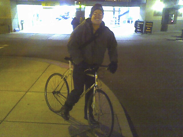 Cllay on a bike