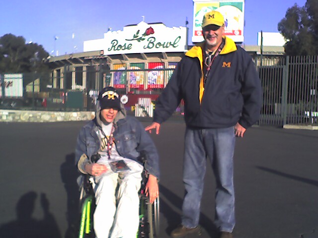 Charles and Brent Severance at the Rose Bowl, January, 2007